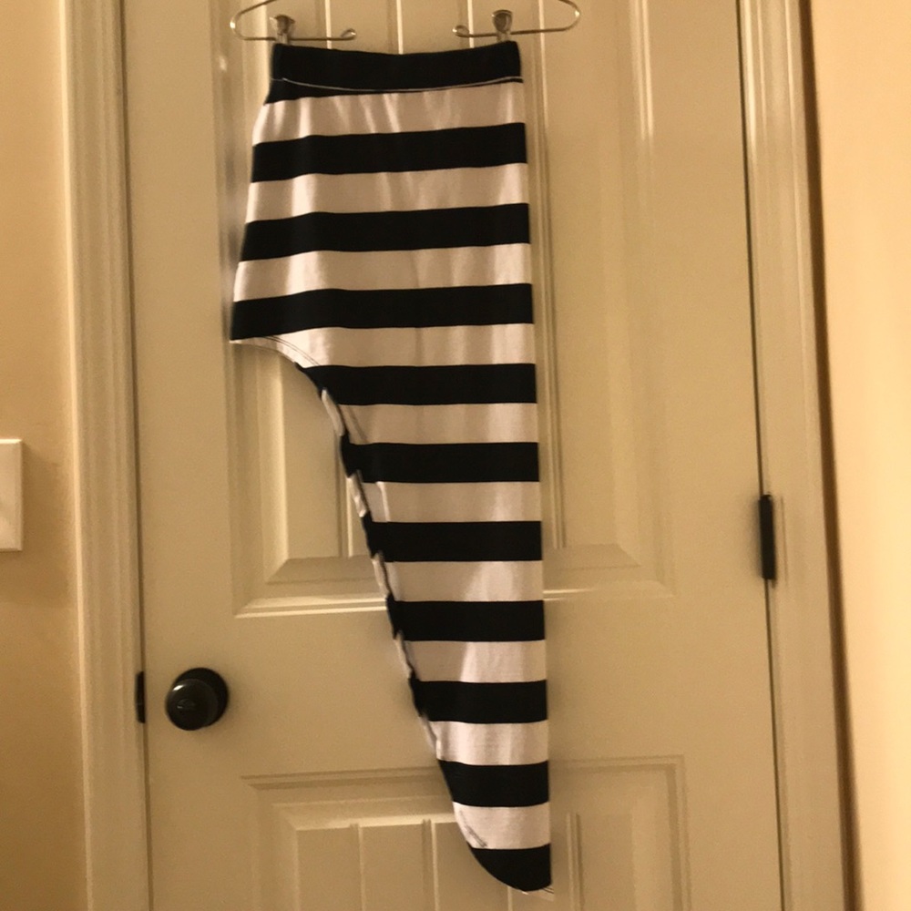 Stripped low-high skirt - Boutique